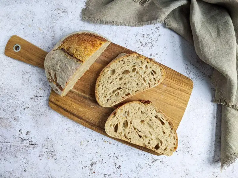 Country loaf on a wooden board